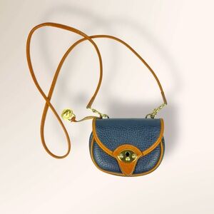 Dooney & Bourke Blue and Tan Crossbody Bag